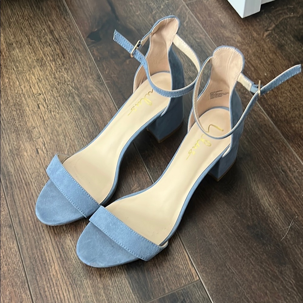 Women's Blue Suede Sandals